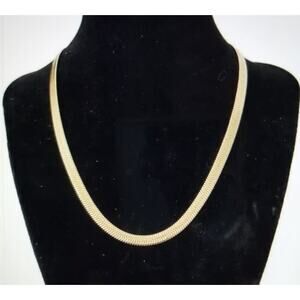 Jennifer Zeuner Hamilton 16" Herringbone Necklace 14K Gold-Plated - NEW
